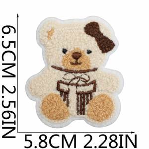 <b>Cute</b> Chenille Animal <b>Bear</b> Embroidery Iron on <b>Bear</b> Patches - Product Image 4