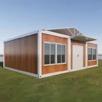 Nouvelle Villa Préfabriquée de Luxe Moderne et Populaire, Maison Conteneur Extensible, 2 Chambres, Idéale pour Hôtel ou Appartement
