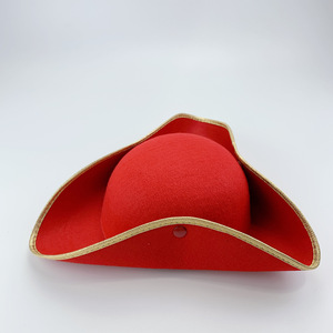 <span class=keywords><strong>Chapeau</strong></span> de <span class=keywords><strong>pirate</strong></span> triangulaire en feutre personnalisé pour déguisement, accessoire de fête pour Halloween et carnaval, vente en gros - Product Image 4