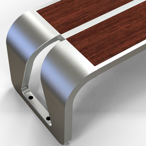 KAVASS 1,5 m Fabricación de fábrica Resto Banco de madera Silla para la escuela Centro comercial Parque Anti-óxido Larga vida útil <span class=keywords><strong>Merbau</strong></span> Street Bancos - Product Image 5