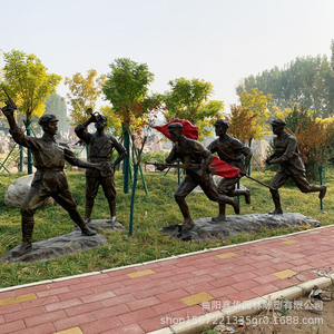 Escultura de Figura del Ejército Rojo, Fibra de Vidrio, Hecha a Mano, de Varias Piezas, para Montaje en Suelo Exterior, JH 1103 - Product Image 2