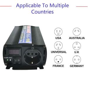 Nuevo Modelo de Inversor de Corriente para Automóvil de Onda Sinusoidal Pura de 1000 W, Monofásico, CC 12 V/24 V, CA 110 V/220 V, Salida de Red NFC, Corriente de Salida de 1600 W, Pico de 500 W - Product Image 2
