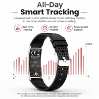 Bracelet intelligent ultra-fin avec écran, moniteur d'activité physique, moniteur de sommeil, étanche, bracelet de santé sportif pour hommes et femmes