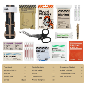 Kit de Supervivencia Rhino Rescue Mini Resistente, Cordura 210D, Kit de Primeros Auxilios Portátil para Emergencias al Aire Libre con Suministros Médicos - Product Image 2