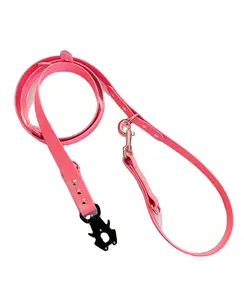 Heavy Duty Tactical Swivel Lead Waterproof Dog Rope Leash With Rotatable Frog Clip Combat PVC Dog Leash For Training