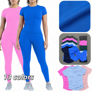 Neon <b>Green</b> 2 Piece Yoga <b>Set</b> High Waist Leggings Sports Bra Workout Activewear for Women - Product Image 1