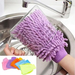 Guante de microfibra de chenilla de doble cara para lavado de coches con colores y tamaños personalizados para detallado de vehículos y limpieza de ventanas/ruedas - Product Image 6