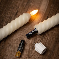 Bougie sans flamme à piles avec télécommande, effet vacillant, en cire de paraffine, rose, noir, vert, bordeaux, pour décoration intérieure
