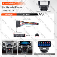 Autoradio Aijia 8+128 Go, lecteur multimédia, 4G Carplay, grand écran 12,3 pouces, cadre stéréo pour Hyundai Elantra 2014-2015