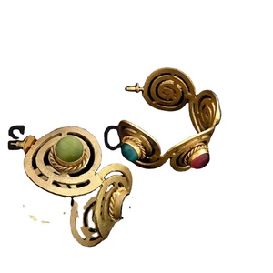 Diseño de estilo de aro chapado en oro de Push back Multi Color Gemstone Hermoso diseño Pendiente hecho a mano producto premium SKU6850 - Product Image 1