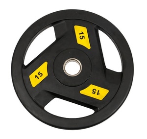 트라이 그립 고무 코팅 Barbbell 무게 플레이트 - Product Image 4