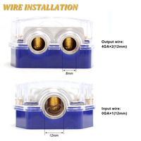 Conector de Desconexión Rápida de 2 Vías, Cobre Puro/Kirsite, 12-24V, Terminal de Tornillo, Calibre 4, para Instalación de Amplificador de Audio para Auto