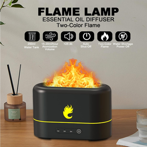 Hxtc88 phòng ngủ đầy màu sắc hương liệu Máy tạo độ ẩm mini nhỏ nhỏ cầm tay bảng 3D lửa ngọn lửa tinh dầu khuếch tán - Product Image 2