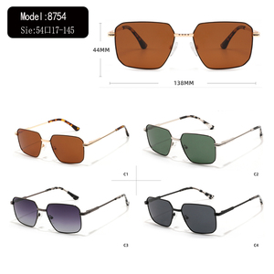 Men's Rectangle Metal Frame <b>Sunglasses</b> Mirror Lenses Full Rim Lightweight Casual Style Adult - Product Image 3