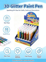 Peinture pailletée 3D DIY 10,5 ml, colle non toxique, stylo pailleté pour enfants, dessin artistique, contour de poster, artisanat manuel, bricolage scolaire