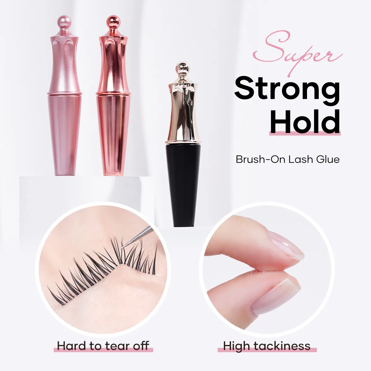 High Quality Luxury Mini Bulk Packaging Vegan Eyelash Extension Custom Fast Strong Private Label Waterproof Lash Eyelash Glue