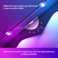 Luces LED RGB para Exteriores, Impermeables IP67, para Aleros de Casas, Decoración Navideña, Iluminación Ambiental Inteligente para el Hogar