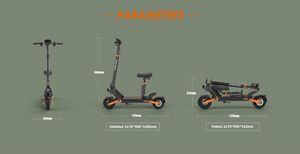 Entrepôt européen, scooter Kukirin, batterie 48V 15.6Ah, moteur 600W, vitesse 45 km/h, scooter électrique Kukirin G2 Pro avec siège - Product Image 6