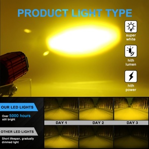 Phare LED bicolore pour moto 9-80V, projecteur externe, feux de brouillard et de conduite pour moto - Product Image 6