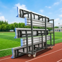 Tribune mobile autoportante en aluminium et acier pour sièges de stade, idéale pour les lieux sportifs intérieurs et extérieurs