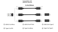 Boîte de rangement numérique multifonction pour câbles de données, miroir de chargement dissimulé pour téléphone portable