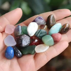 DIY New products natural crystal healing palm stones neckles crystals in bulk moon