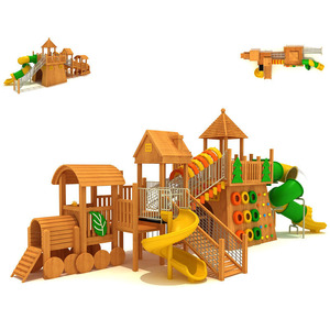 Aire de jeux extérieure populaire, toboggan combiné, équipement de jeux pour enfants, <span class=keywords><strong>parc</strong></span> d'attractions, design extérieur de forêt - Product Image 3