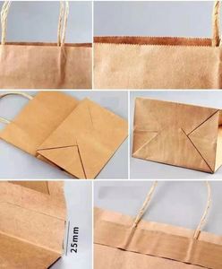 Custom Brand Logo Kraft Paper <b>Bag</b> Birthday Wedding Festival Party <b>Gift</b> <b>Bag</b> with Handle Luxury Black and <b>White</b> Kraft Paper <b>Bags</b> - Product Image 5