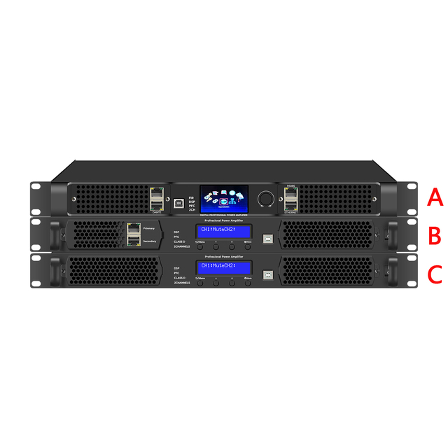 Professional Class D DSP Power Amplifier 2 Channel Digital Audio Amp for Outdoor PA Loudspeaker Sound System