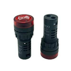 Alarme sonore et visuelle intermittente à haut niveau sonore AD16-22SM 24V, alarmes, buzzers, sirènes 12V/220V - Product Image 1