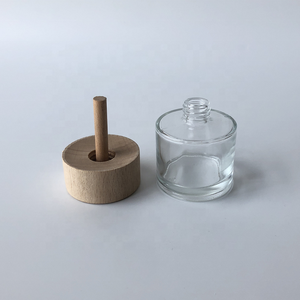 Bouteille diffuseur d'arôme en verre avec couvercle en bois, cylindre à fond épais de 7 ml - Product Image 3