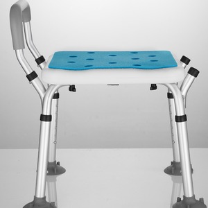 Tabouret de salle de bain adapté 49x39.5x70cm, chaise de douche antidérapante en alliage d'aluminium pour personnes âgées, légère avec siège imperméable - Product Image 1