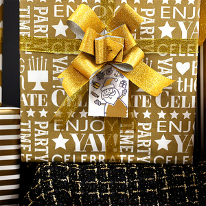 Factory Wholesale Custom <b>Christmas</b> Luxury <b>Paper</b> <b>Roll</b> 43cm X 300cm <b>Wrapping</b> <b>Paper</b> for Packaging - Product Image 4