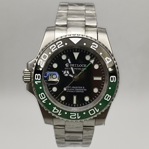 SEILOCE <b>Men</b> GMT <b>Watch</b> 40mm Automatic Mechanical <b>Waterproof</b> NH34 Luminous Sapphire Ceramic Bezel - Product Image 2