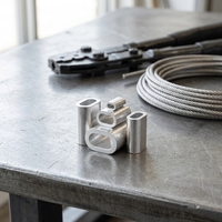 Direct usine : Câble ovale en acier inoxydable et aluminium 304/316, Double trou, Manchon en aluminium, Boucles de câble métallique, Poulies, Équipement de gréement