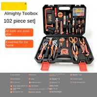 Boîte à outils multifonctionnelle pour réparations domestiques, ensemble de 102 outils, tournevis, jeu de douilles pour l'amélioration de la maison, l'entretien matériel