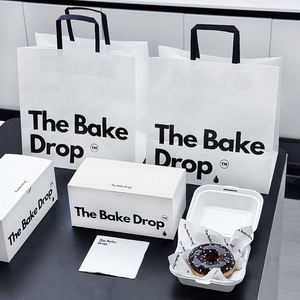 Sacs en papier kraft personnalisés, écologiques, recyclables, pour l'emballage des achats, avec logo client, pour boulangerie et plats à emporter - Product Image 3