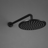 Ensemble de robinets mitigeurs de douche murale en cuivre, à température constante, de couleur noire, pour douche de pluie