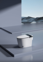WC intelligent électrique monobloc JM807 avec fonction autonettoyante, siège chauffant, céramique, double chasse et capteur de pied