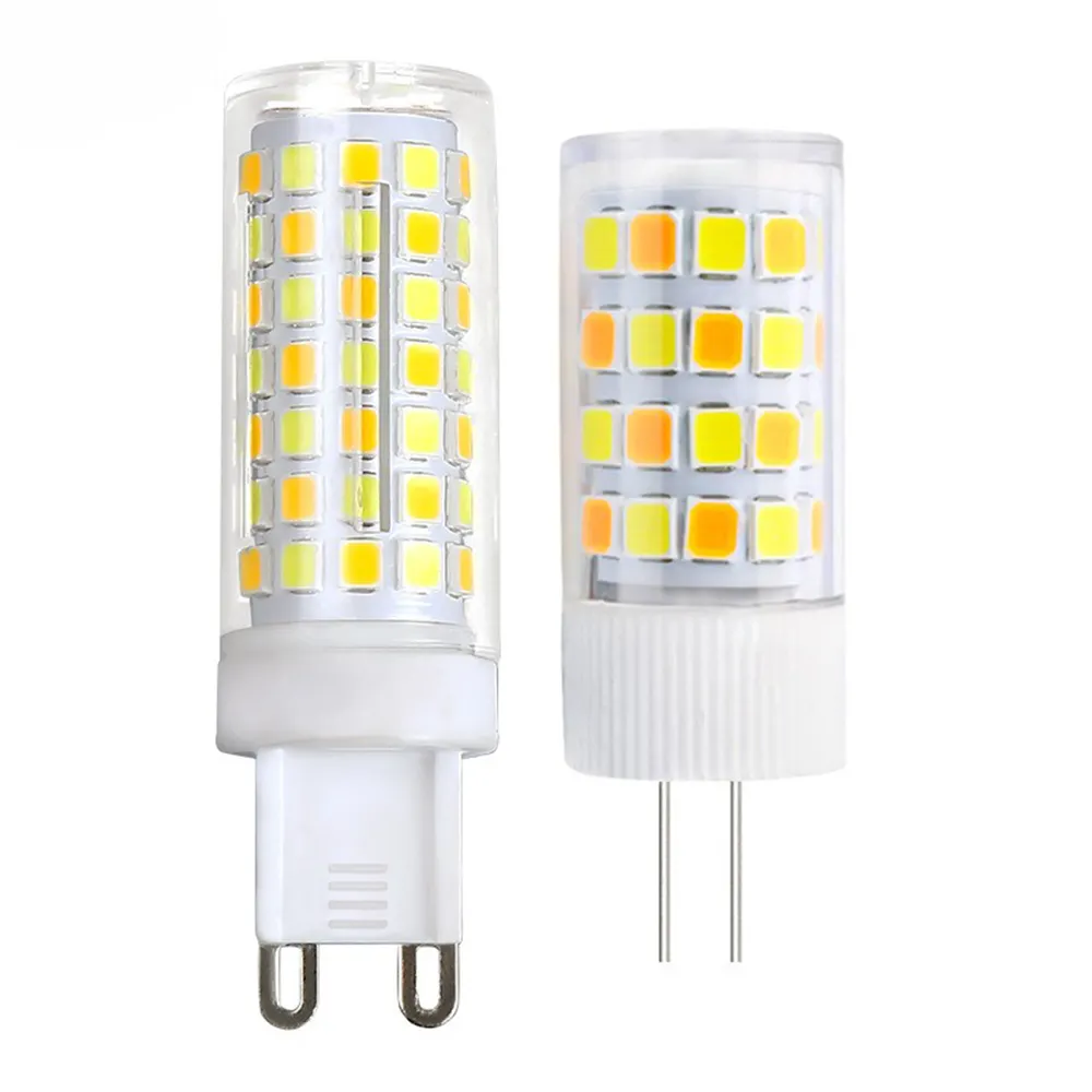 Customized 220V G4 G9 LED Corn Bulb Three-color Switch Segmented Dimming Color-changing Lamp Ceramic Two-color 5W Light Source