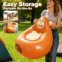 Fauteuil gonflable portable pour enfants, motif dessin animé mignon, idéal pour le camping et la maison, canapé gonflable en PVC de haute qualité pour intérieur et extérieur, vente en gros
