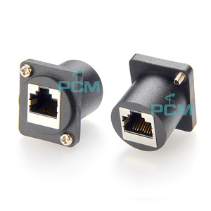 D loạt RJ45 nữ Chassis núi nối XLR vỏ <span class=keywords><strong>Ethernet</strong></span> feedthrough nối mạng Coupler RJ45 Bảng điều chỉnh núi Cáp - Product Image 1