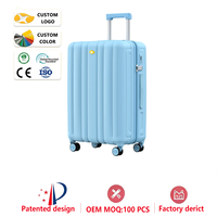 Valise de cabine MGB Factory PC 22x14x9 approuvée par les compagnies aériennes, coque rigide, roulettes pivotantes, serrure TSA, résistante aux rayures, légère
