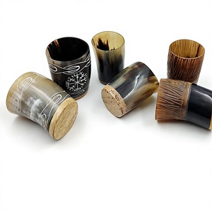 Tazas y Tapas AUREVIA CRAFTS de Diseño Moderno y Lujoso en Mármol Marrón y Blanco, Material Orgánico Ecológico, Hechas a Mano con Forma Natural - Product Image 1