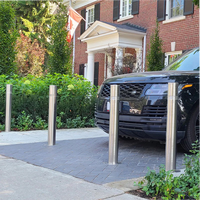 Colonne de levage de stationnement mobile en acier inoxydable pour extérieur, sécurité, rétractable manuellement, borne de sécurité