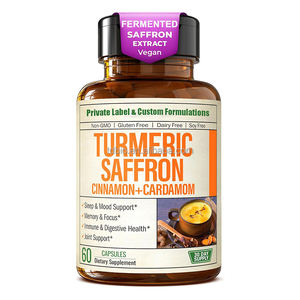 Kapsul Kunyit Kurkumin Saffron Kayu Manis Asli Ceylon Kapulaga dan Bioperine Penyeimbang Suasana Hati Penunjang Kesehatan Sendi - Product Image 1