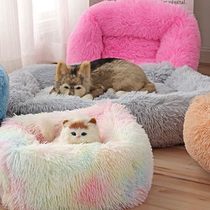 Cama para mascotas de felpa suave y cálida, cuadrada, venta al por mayor, del fabricante - Product Image 1