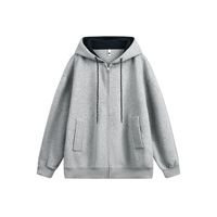 Sweat à capuche zippé personnalisé en coton de pêche de qualité supérieure, avec logo numérique mignon en métal, en laine mérinos 100% poly, en quart de pièce, de la marque Black Ltd.