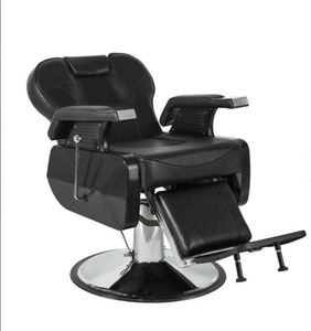 Chaise de coiffure professionnelle en gros, fauteuil de barbier moderne et classique inclinable de luxe noir avec pompe hydraulique pour hommes - Product Image 5