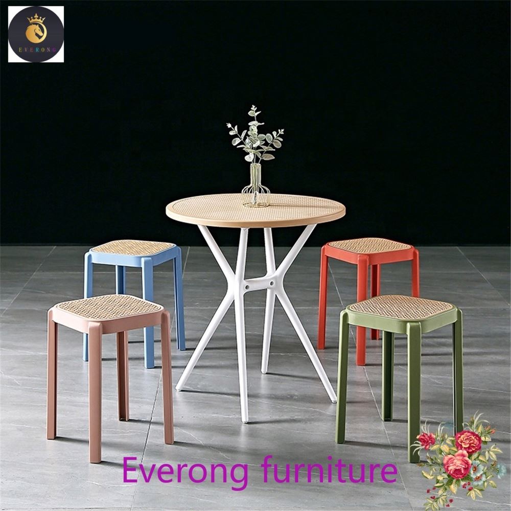 Сильный и устойчивый легкий нескользящий Штабелируемый стул из искусственного ротанга для дома